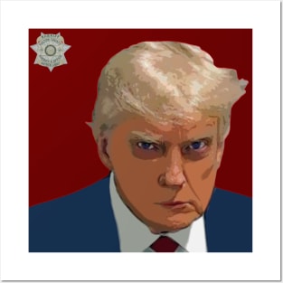 trump mugshot Posters and Art